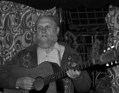 Jack at the final night of the Waggon Folk Club