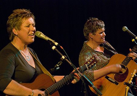 Chris While and Julie Matthews