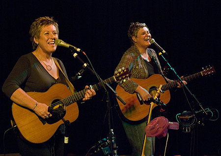 Chris While and Julie Matthews