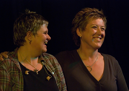 Chris While and Julie Matthews