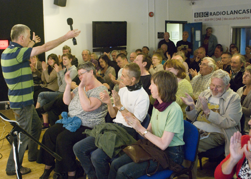 Phil Brown and audience