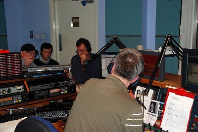 Mick, Tony and Sham with Phil in the foreground